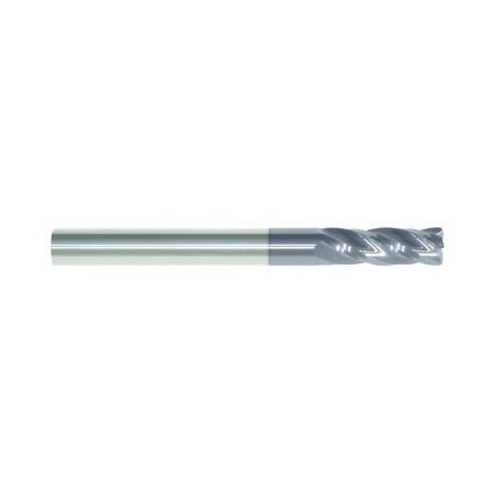 Morse End Mill, Center Cutting Regular Length Single End, Series 5968T, 12 Cutter Dia, 009 Corner Rad 95503